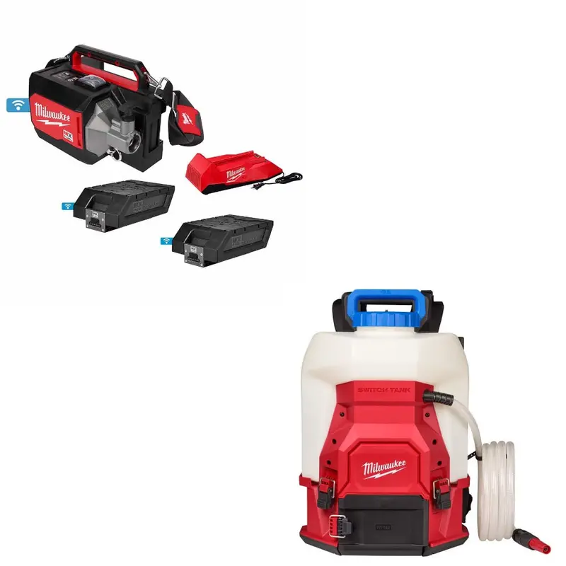 Milwaukee Mxf370-2Xc Concrete Vibrator Kit With 4-Gallon Water Supply Included 1