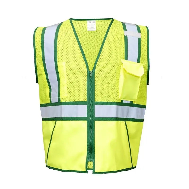 Ml Kishigo 1597-4X Lime Green Contrast Vest – Ansi Class 2 Reflective, 4X 1