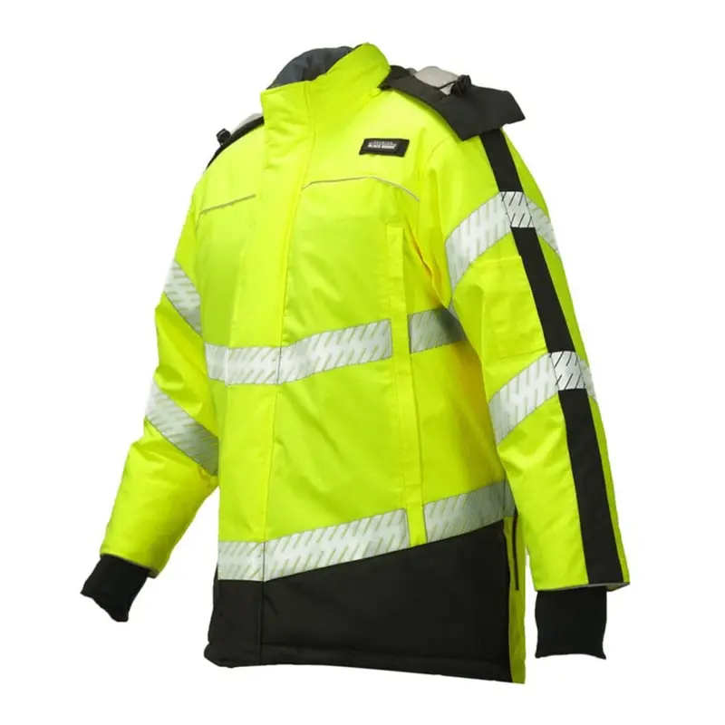 Ml Kishigo Js157-L Premium Black Polar Shield Ansi Class 3 Insulated Parka – Lime Hi-Vis (Large) 1