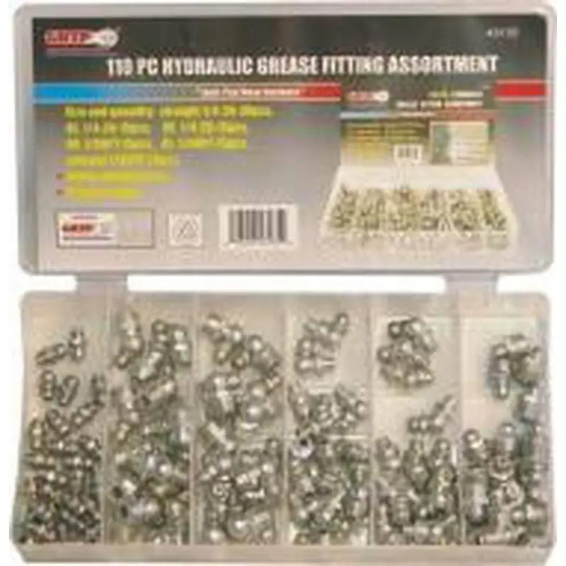 Pittsburgh P43137 Metric Grease Fitting Assortment – 12-Piece Hydraulic Fitting Kit For Maintenance 1