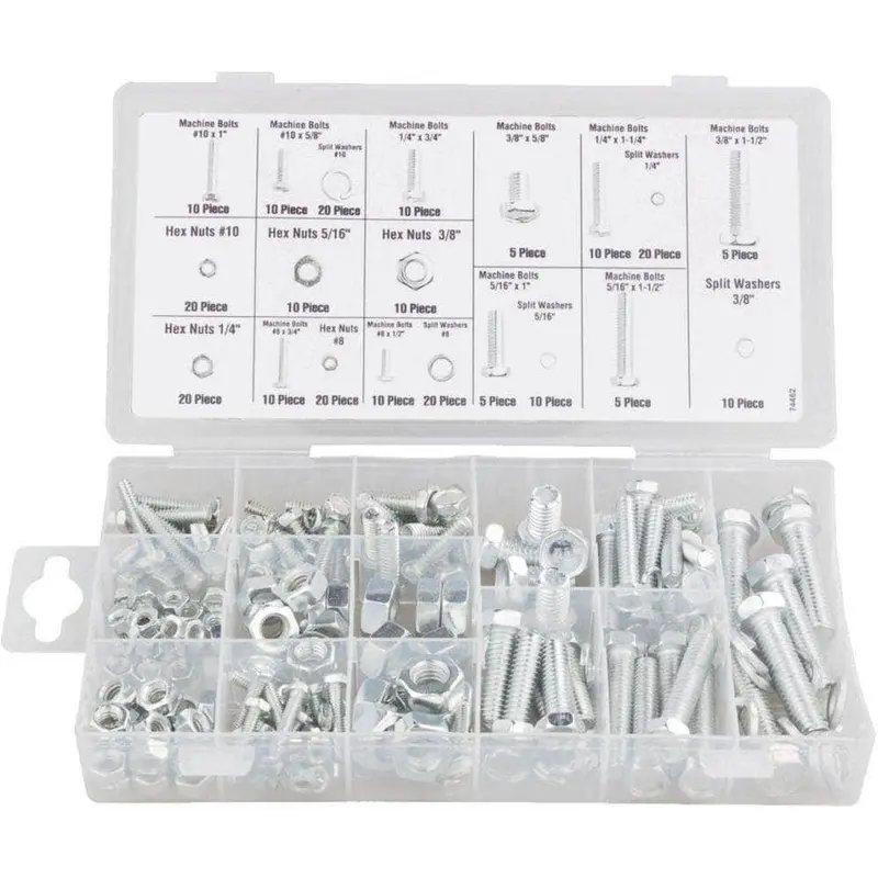 Pittsburgh P43164 240-Piece Metric Zinc-Plated Nut And Bolt Kit 1