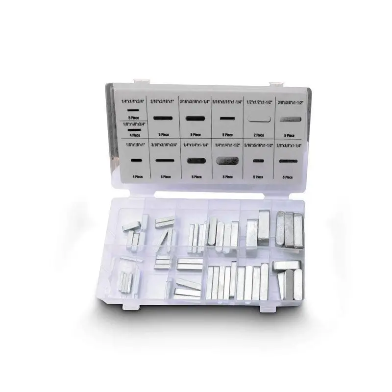 Pittsburgh P43167 60-Piece Sae Carbon Steel Key Stock Kit 1