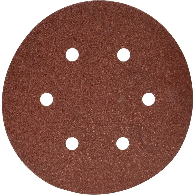 Porter-Cable 736600825 Hook-And-Loop Sanding Discs – 6" Diameter, 80 Grit, 6-Hole Design (25-Pack) 1