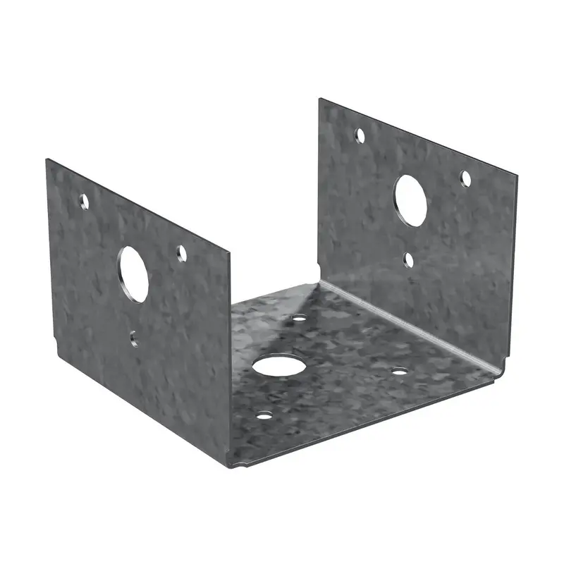 Rough Galvanized Post Base – 18-Gauge, Supports 4X Posts 1