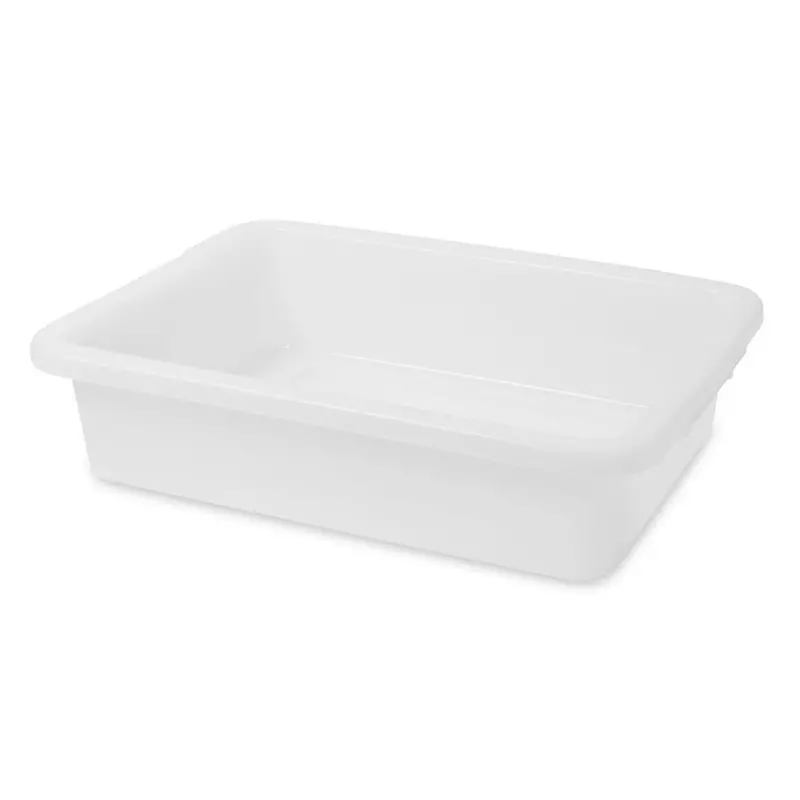 Rubbermaid Bus/Utility Box – 4.625-Gallon, 20" X 15" X 5", Durable White Polypropylene 1