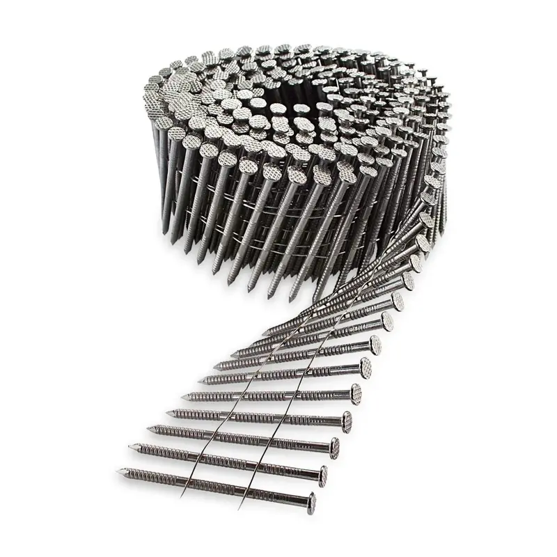 S13A200Cct 15-Degree Coil Nail – 2" X 0.092", Painted Full Round Head (3600-Pack) 1