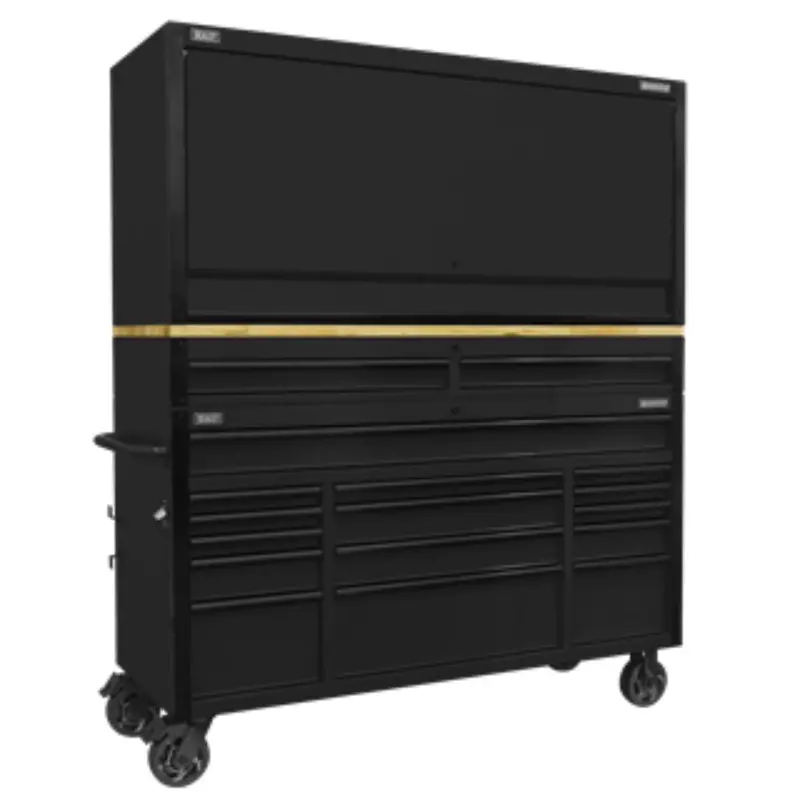 Sealey Ap6215Becombo1 Mobile Workshop Trolley: 15-Drawer System With Wooden Top, Hutch & Dual-Drawer Riser (1549Mm) 1