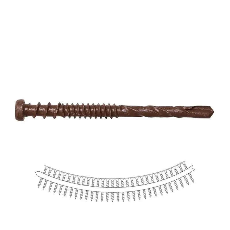 Simpson Dcsd238Sgr04 #10 X 2-3/8" Composite-To-Steel Deck Screw – Gray Finish, 1000-Pack 1
