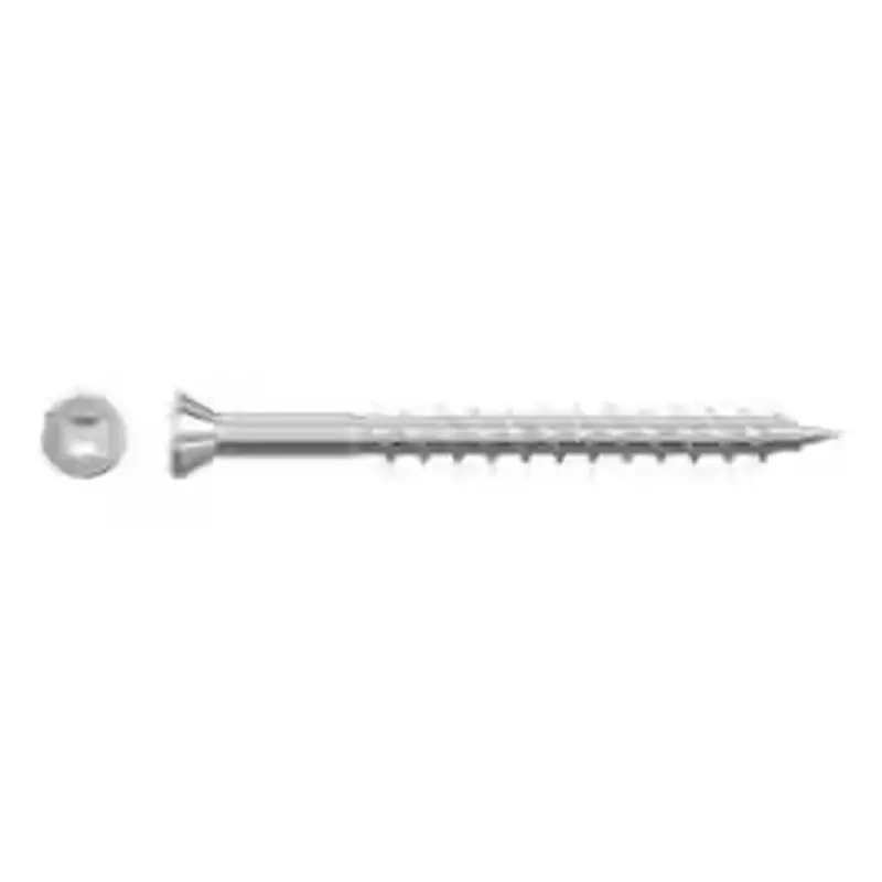 Simpson Strong-Tie #7 X 2-1/2" Sharp-Point Trim-Head Decking Screw – Collated, Stainless Steel (1500-Pack) 1