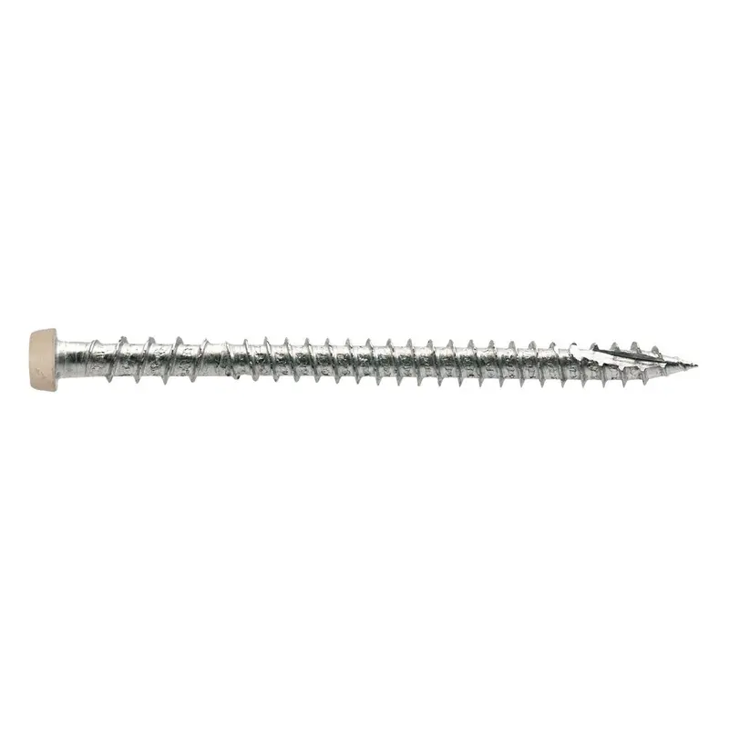 Simpson Strong-Tie Dcu234Mb305Tn02 Deck-Drive Composite Screw – #10 × 2-3/4", T20 Drive, Tan Finish, Type 305 Ss, 1750-Pack 1