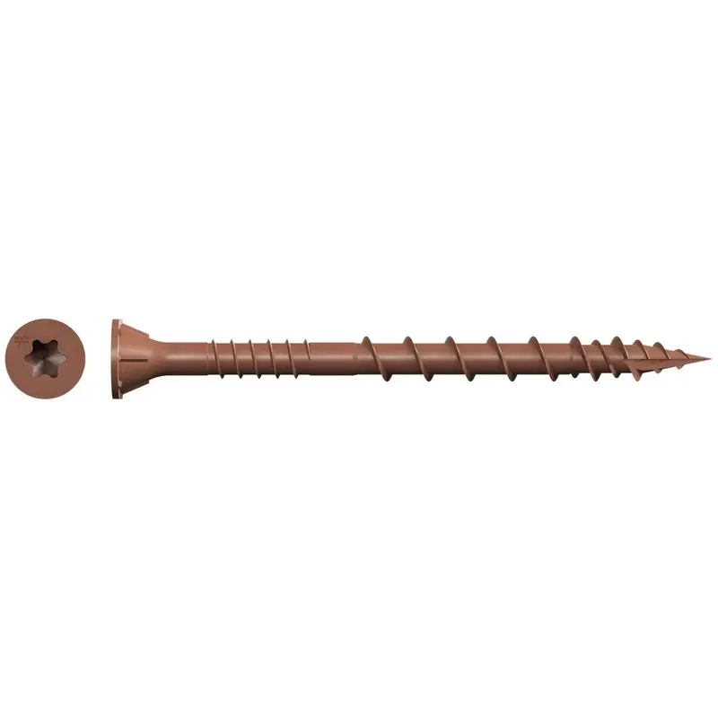 Simpson Strong-Tie Dsvr114Mb Red Quik Guard Deck Screw — #8 X 1-1/4", T-25 Flat Head, 1750-Pack 1