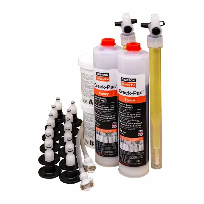 Simpson Strong-Tie Etipac2G10Kt Two-Pack Crack-Pac Epoxy Injection Kit For Concrete Repairs 1