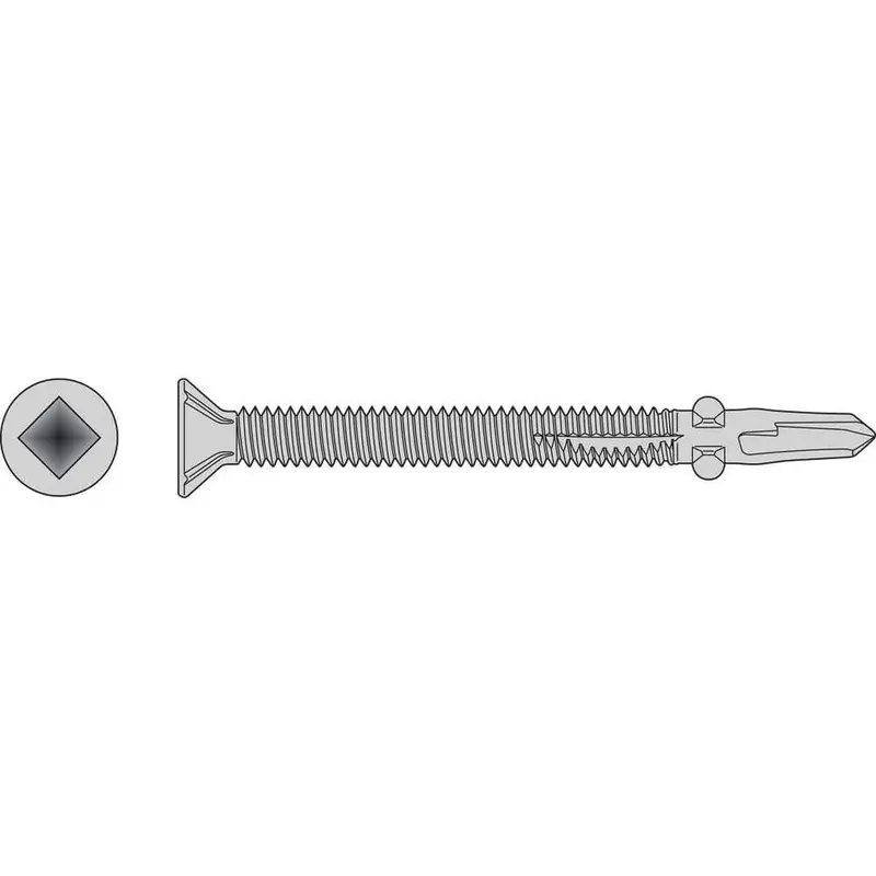 Simpson Strong-Tie F12C200Fdc Self-Drilling Flat-Head Screw With Wings – Non-Threaded, 100-Pack 1