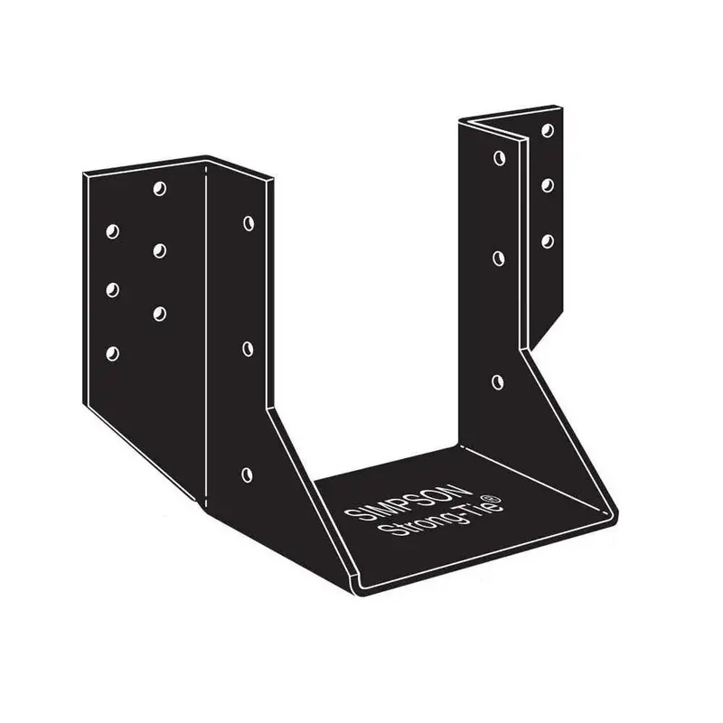 Simpson Strong-Tie Ohu410-Sds3 4X10 Ornamental Joist Hanger – 12-Gauge Black Powder-Coated W/ Sds Screws 1