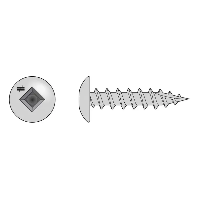 Simpson Strong-Tie S08150Tsbc #8 X 1-1/2" Truss-Head Screw – #2 Square Drive, Type 305 Stainless (2000-Pack) 1