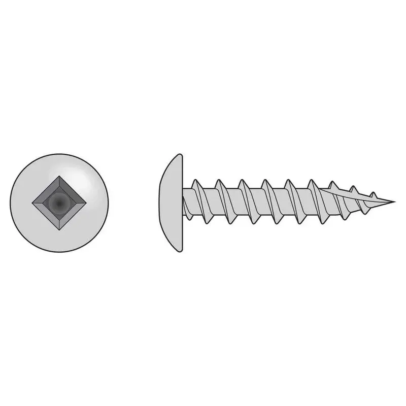 Simpson Strong-Tie S08C150Tsm #8 X 1-1/2" Truss-Head Framing Screw – Type 305, Square Drive, 1000-Pack 1