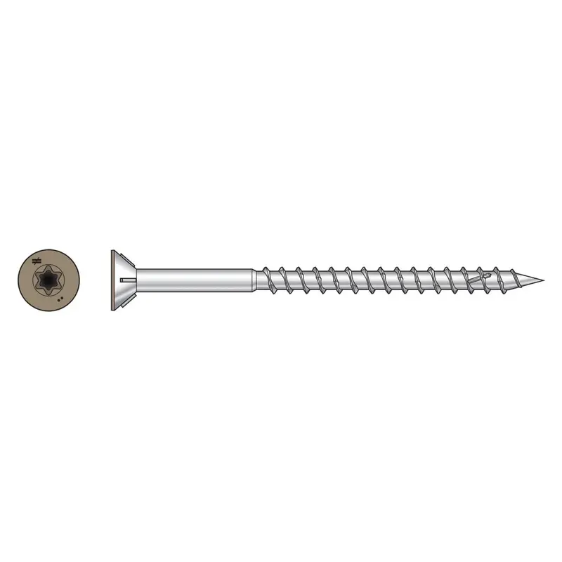 Simpson Strong-Tie S10300Wpbbr05 #10×3″ Brown Deck-Drive Ss Screw – T-25 Flat Head, Type 305, 1750-Pack 1