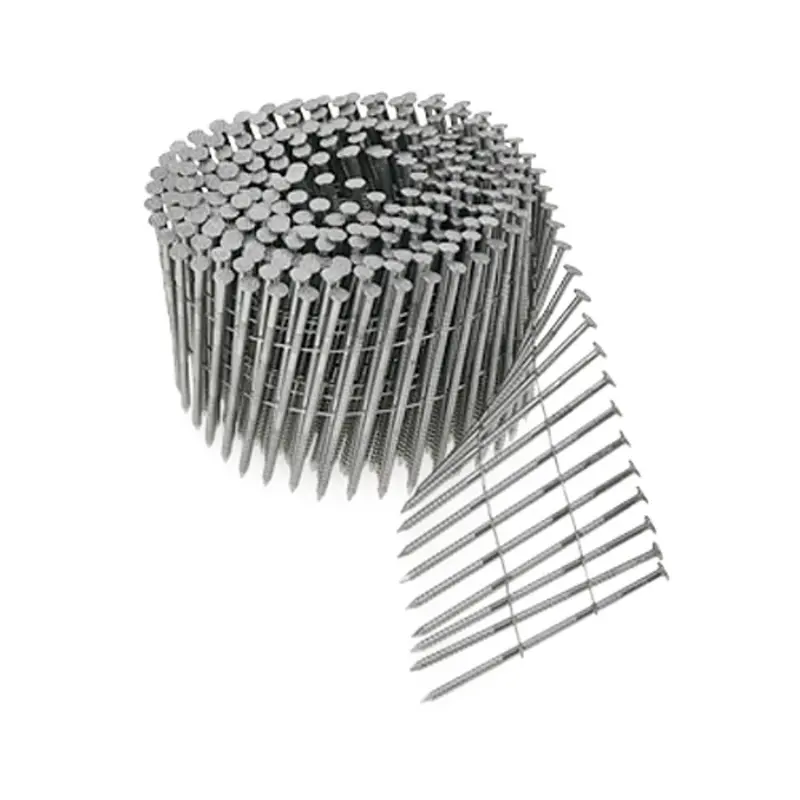 Simpson Strong-Tie S13A200Snbp 2" 15° Ring-Shank Siding Nail – Full Round Head, Wire-Coil Collated (1200-Pack) 1