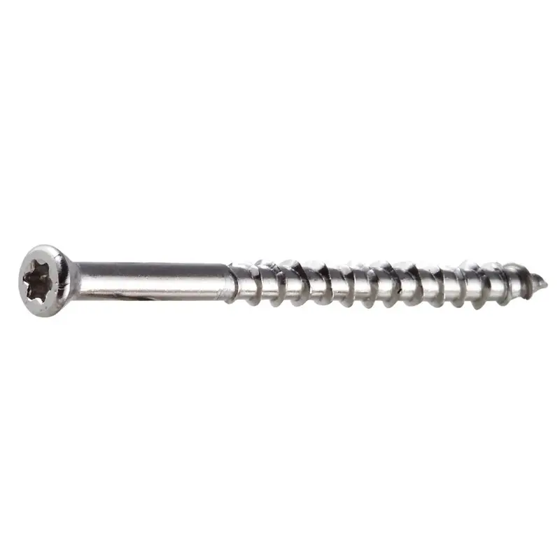 Simpson Strong-Tie T07225Wp1 Deck-Drive Wood Screws — #7 × 2-1/4", Trim Head, Type 316 Stainless (1 Lb.) 1