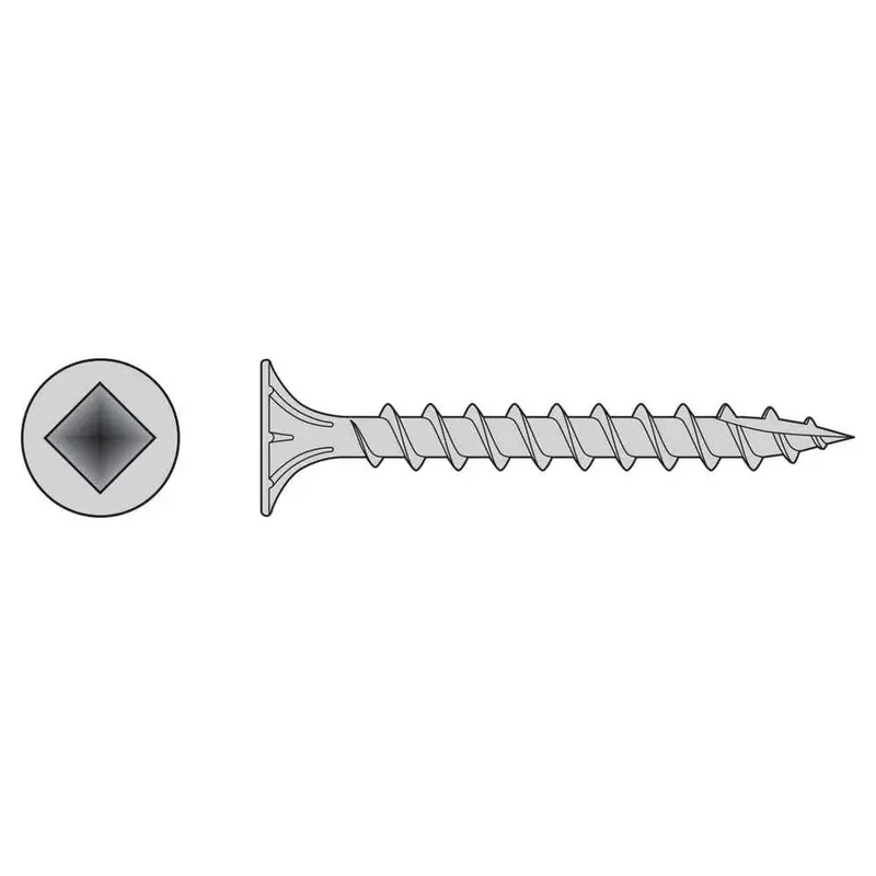 Simpson Strong-Tie T08225Wq1 Fiber-Cement Screw — #8 X 2-1/4", Square Drive, Type 316, 100-Pack 1