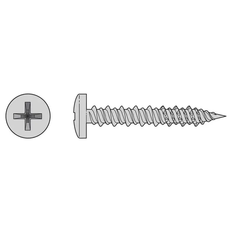 Simpson Strong-Tie T10J125Pxc #10 X 1-1/4" Pan Head Marine Screw – Type 316 Stainless Steel, #2 Phillips Drive (100-Pack) 1