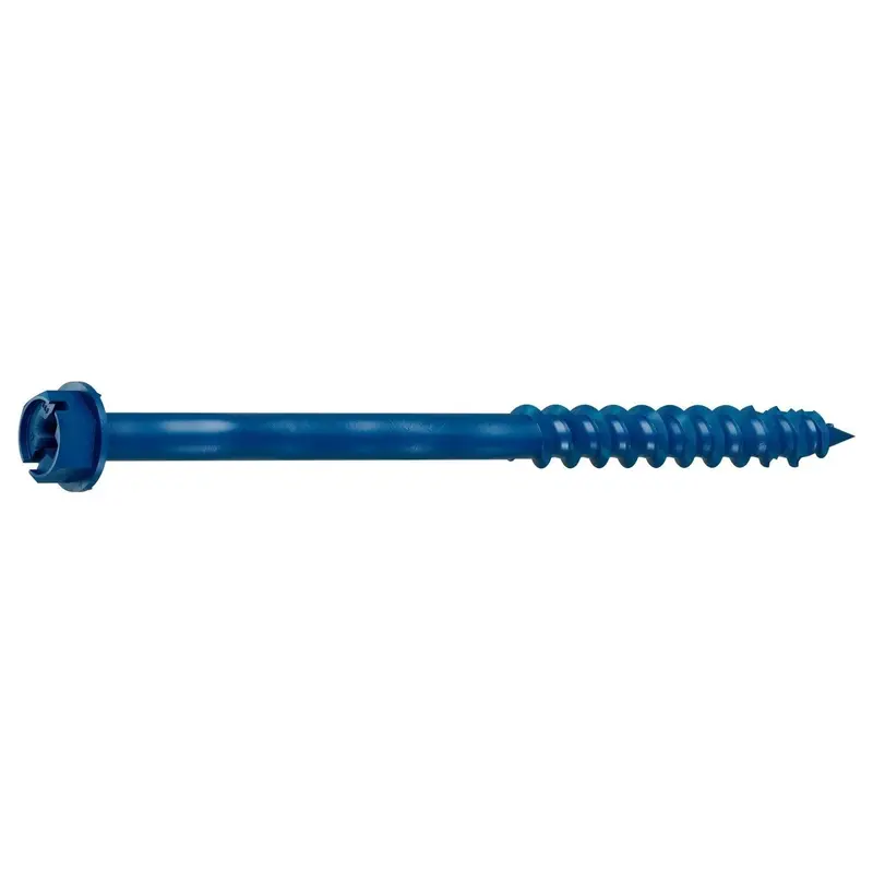 Simpson Strong-Tie Titen Turbo Hex-Head Concrete Screw — 1/4" X 3-3/4", Blue Coating, 75-Count 1