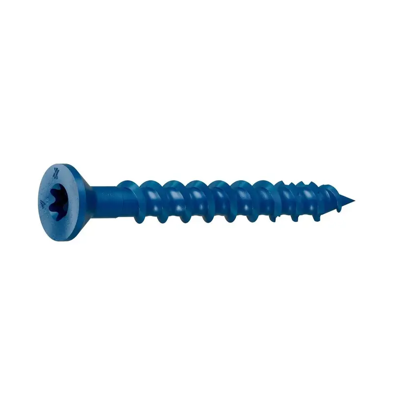 Simpson Strong-Tie Tnt18134Tfc25 3/16" X 1-3/4" Titen Turbo Flat-Head Concrete Screw – Blue-Coated, 25-Pack 1