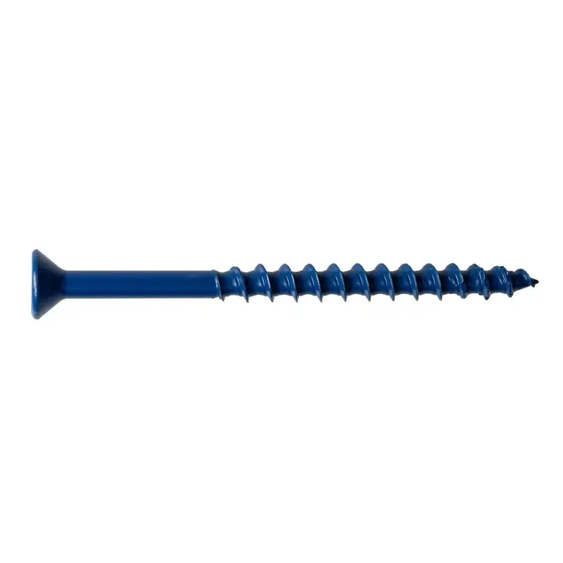 Simpson Strong-Tie Tnt18314Tfc75 3/16" X 3-1/4" T25 Blue Flat-Head Concrete & Masonry Screw – Titen Turbo, 75-Pack 1