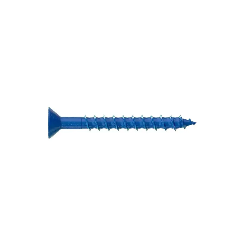 Simpson Strong-Tie Tnt25214Tf 1/4" X 2-1/4" T30 Blue Flat-Head Concrete & Masonry Screw – Titen Turbo Series, 100-Pack 1