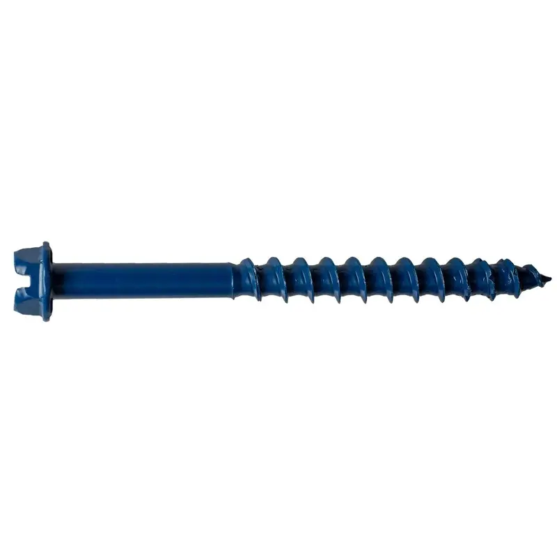 Simpson Strong-Tie Tnt25234Hr200 Titen Turbo 1/4" × 2-3/4" Hex-Head Concrete Screw – Blue Coating, Heavy-Duty (200-Pack) 1