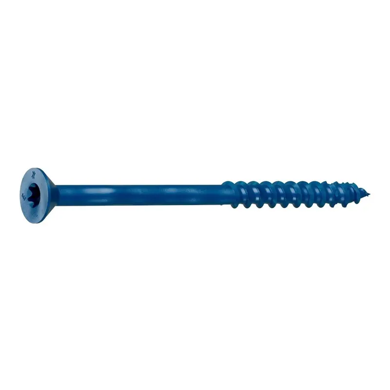Simpson Strong-Tie Tnt25334Tf Titen Turbo Concrete Screw – 1/4" X 3-3/4", T30 Flat Head, Blue Coating, 100-Pack 1