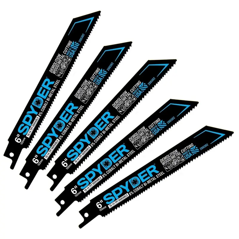Spyder 200302-50 Bi-Metal Reciprocating Blades – 6", 10–14 Tpi (50-Pack) 1
