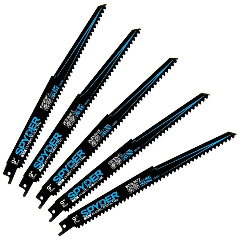 Spyder 200304-50 Bi-Metal Reciprocating Blades – 9", 6 Tpi, Metal & Wood (50-Pack) 1