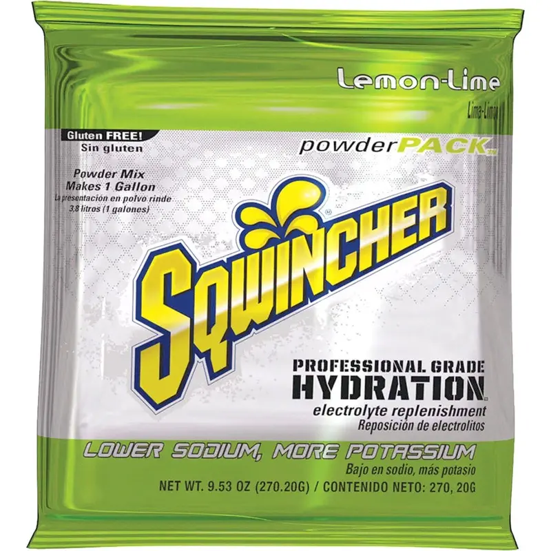 Sqwincher Lemon-Lime Electrolyte Powder – Sugar-Free, Makes 1 Gallon Per 9.53 Oz Pack (80-Pack) 1