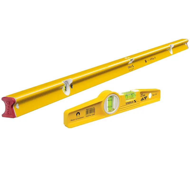 Stabila Stb-R-180 R-Type Spirit Level – 1830Mm (72") With Triple Vials + Magnetic Torpedo Level 1