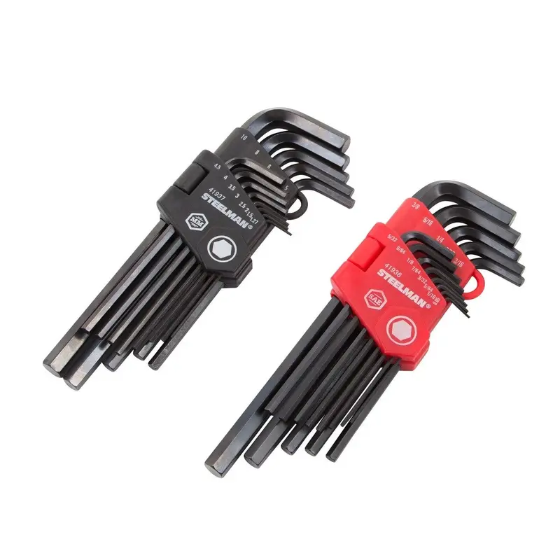 Steelman Pro 41935 26-Piece Long-Arm Hex Key Set With Hinged Organizer – Sae & Metric 1