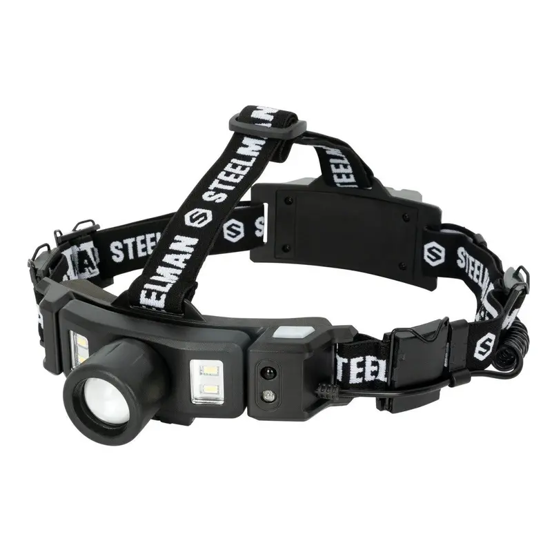 Steelman Pro 79379 Rechargeable Focusing Led Headlamp – Motion-Sensing, 260 Lumens, Rear Safety Light 1