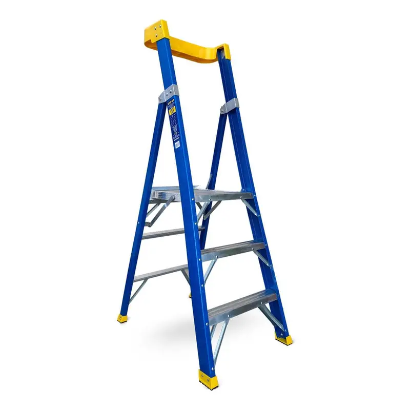 Step-Up Fiberglass Platform Ladder – 0.9M (3Ft), 3-Step Industrial Grade 1