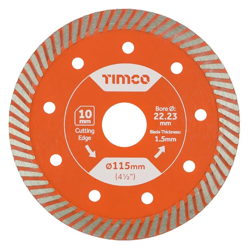 Timco Tp115222 – 115Mm Premium Thin Turbo Diamond Blade For Tile, Ceramic, And Porcelain 1