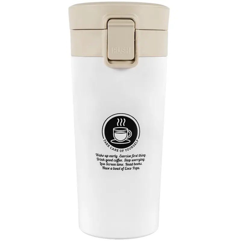 Tools4Trade 360Ml Stainless Steel Insulated Coffee Mug – Matte White 1