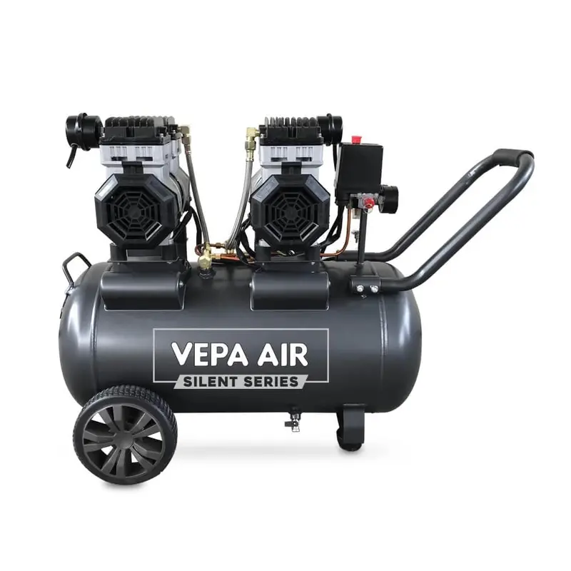 Vepa Air Vsc1600 Quiet Oil-Less Compressor – 2.2Hp, 50L Tank, High-Flow Output For Continuous Duty 1