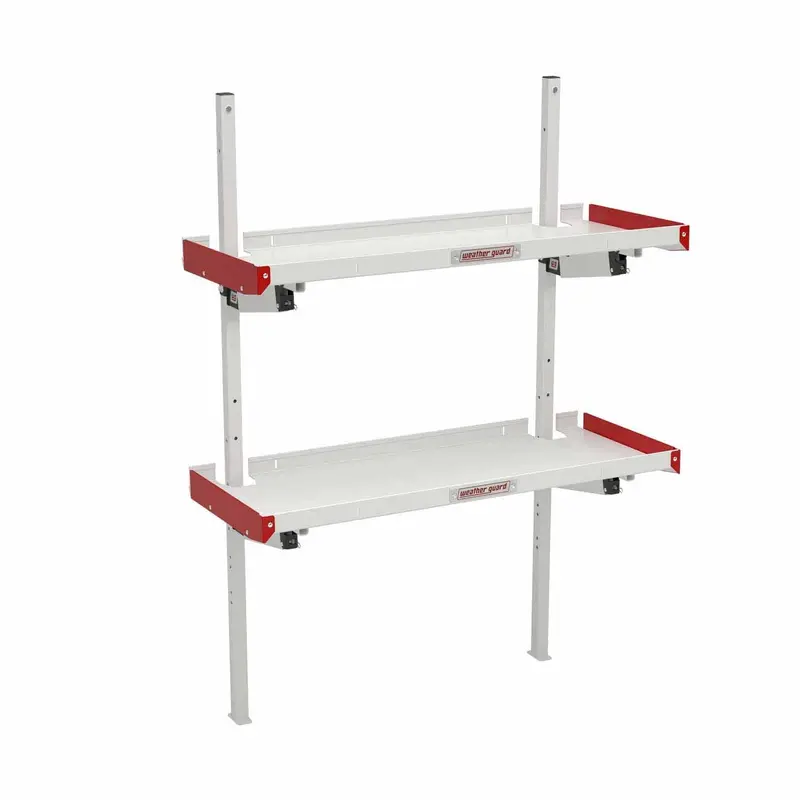 Weather Guard 9548-3-01 Adjustable Two-Shelf Folding Van Shelving Unit 1