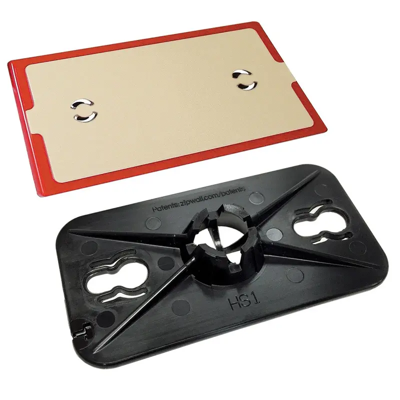 Zipwall Tph1 Replacement Head & Plate – Non-Skid Dust Barrier Pole Component, 5.75" X 3.25" X 1.25" 1