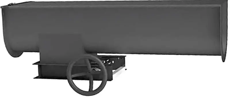 18-Inch Screw Conveyor Rack-And-Pinion Gate – Flat Slide Design, 3/16" Thick 1