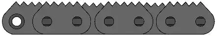 80H-2 Sharp-Top Roller Chain – 5-Point Top Surface Design For Enhanced Grip & Tracking 1