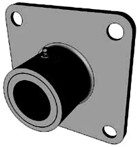 Bronze Flange Bearing For Screw Conveyors – 2-7/16" Od 1