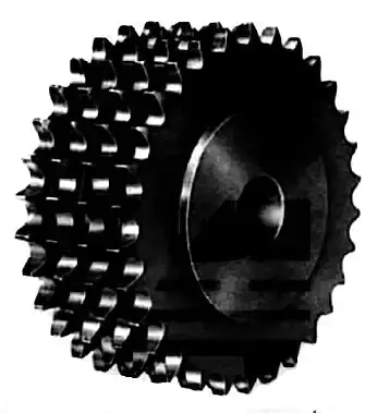 Four-Strand F40B35 Roller Chain Sprocket (Heavy-Duty Design) 1